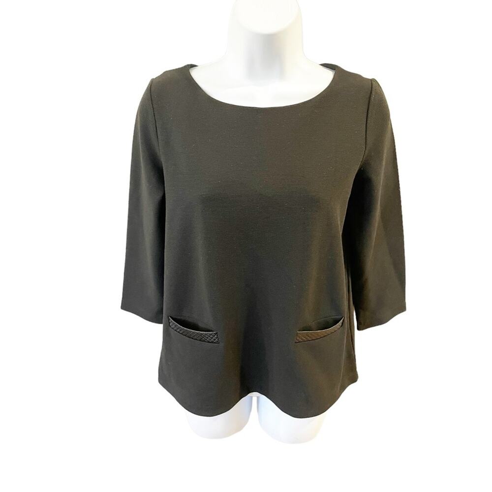 Club Monaco Black Structural Top Size Small